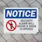 Signmission Security Alarm Will Sound If Door Is Opened OSHA Notice Sign, Plastic, 14in W x 10in L, 2PK OS-2PACK-NS-P-1014-L-16551 - alternate 4